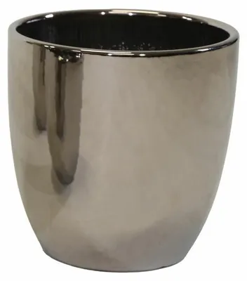Produktbild von Mega Collections Blumentopf Emperor - rund - silber - D25 x 25 cm