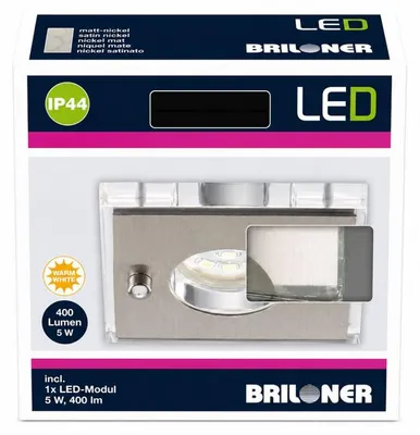 Produktbild von Briloner LED Einbauleuchte 7215-012 Nickel Matt 5W 400lm 3000K IP44 85x85mm
