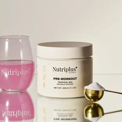 Image de KBruShop Nutriplus Pre-Workout Tropical Mix 200 g – Énergie et concentration avant l'entraînement