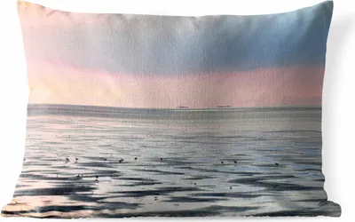 Produktbild von MuchoWow® Outdoor Kissen - Meer - Vogel - Sonne - 60x40 cm - Wetterfest - Lounge Kissen - Zierkissen - Kissen für Innenräume