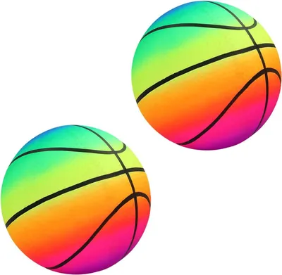 Produktbild von Schwimmreifen 2 Stück PVC-Spielzeug, Volleyball mit Regenbogen-Softball für Kinder, Strand, Park, Schwimmbad, Urlaub, Durchmesser 23 cm.