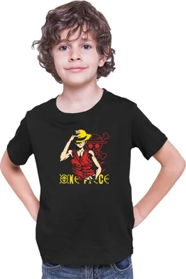 Immagine prodotto di Maglietta per bambini Japan Anime Manga One Manga Piece Anime Luffy 08 Hats Down, 3-4 Jahr - 104 , Noir