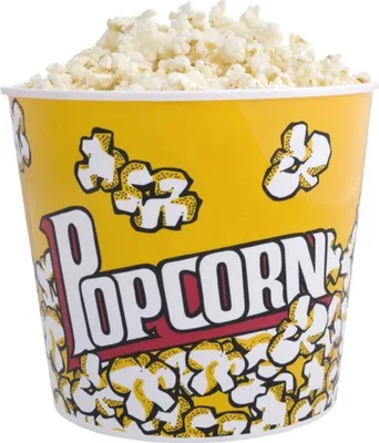 Produktbild von Popcorn-Schale Retro gelb | Snack-Behälter 2,8 Liter Fassungsvermögen