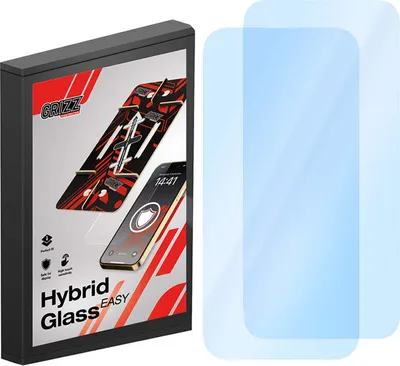 Produktbild von 2x Bildschirmglas für iPhone 15, Grizz HybridGlass Easy mit Applikator