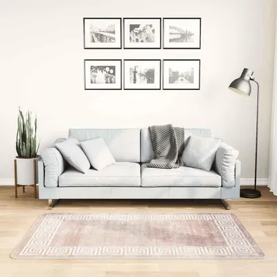 Produktbild von vidaXL Teppich Waschbar 80x150 cm Beige