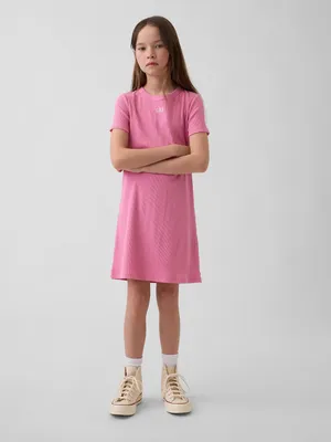 Produktbild von GAP Geripptes Kinderkleid mit Logo L