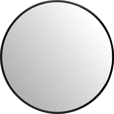 Produktbild von QUVIO Spiegel ø50 cm - Spiegel - Wandspiegel - Spiegel rund - Schwarzer Spiegel - Rund - Schwarz