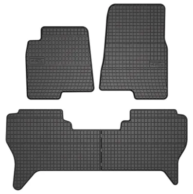 Produktbild von Gummi-Fußmatten für Mitsubishi Pajero III 1999-2006 – 4-tlg, Schwarz, passgenau – Wielganizator SolidPRO