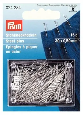 Produktbild von Prym 024284, Gerader Stift, Edelstahl, 5 Stück(e), Silber, Kugellager, 30 mm