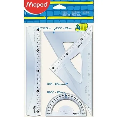 Image de Maped Kit de géométrie Medium Start 242, 4 pièces, transparent