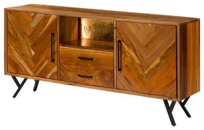 Produktbild von MASSIVMOEBEL24 Sideboard Altholz 180x40x81 natur lackiert AVIGNON #111