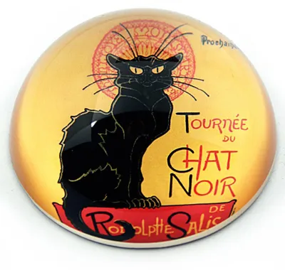 Image de Parastone movseion Collection Steinlen Le Chat Noir Presse-papiers en verre - Nouveau I.