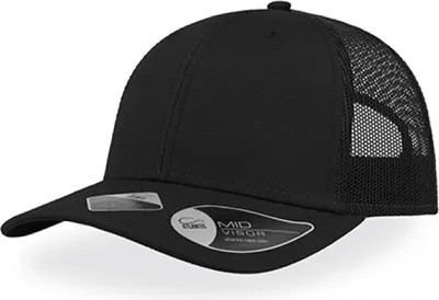 Produktbild von Atlantis RETH | Recy Three Cap, 6-Panel-Mesh-Cap - Farbe: Black/Black - Größe: One Size