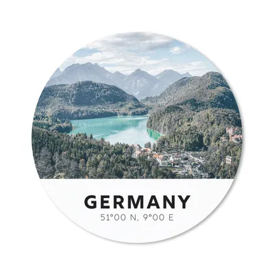 Produktbild von MuchoWow® Mauspad Mousepad Deutschland - Meer - Bergen 30x30 cm - Mousepads - Maus Mat - Pad - Mausunterlage - Tischunterlage - Schreibtischmatten