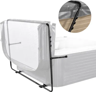 Produktbild von VEVOR Whirlpool-Abdeckungslift, Spa-Abdeckungslift, Höhe 31,5" - 41,3" Breite 53" - 92,5" verstellbar, an der Unterseite auf einer Seite installiert, geeignet für verschiedene Größen von rechteckigen Badewannen, Whirlpools, Spa