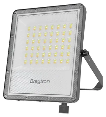 Productafbeelding van Braytron LED-schijnwerper, 50W, 5500 lm, 3 kleurtemperaturen (3000K-6500K), IP65, buitenverlichting, zwart