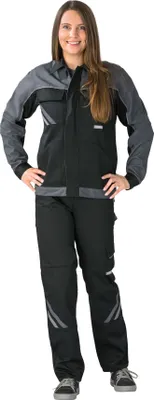 Produktbild von Größe 38 Damen Planam Highline Damen Bundjacke schwarz schiefer zink Modell 2717