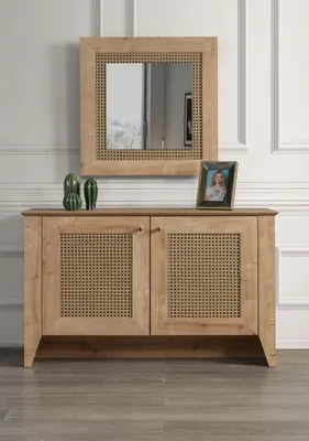 Immagine prodotto di Camera da letto cassettiere con specchio bianco Mobili moderni suite elegante di 2 pezzi