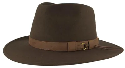 Produktbild von Rollbarer Outdoorhut aus Wollfilz mit Fransen von Hut-Breiter, braun, Gr. 59