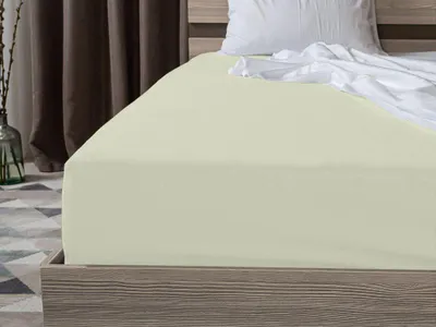 Obrázok produktu pre Jersey prestieradlo svetlo krémové 90x200