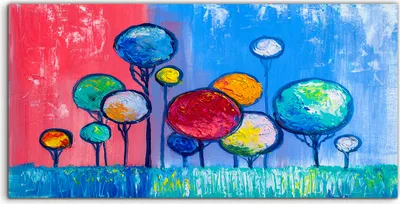 Produktbild von Coloray Canvas 120x60  Wandbild Leinwand Bilder Bäume malen künstlerischen