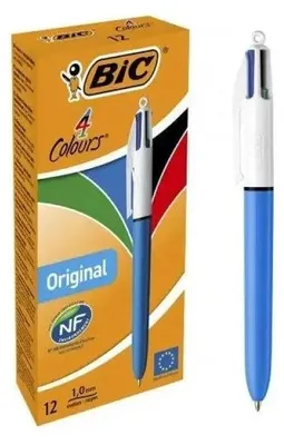 Produktbild von BIC 982866, Clip, Clip-on-Einziehkugelschreiber, Nachfüllbar, Schwarz, Blau, Grün, Rot, 12 Stück(e), Medium