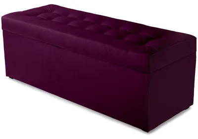 Obrázok produktu pre MG Design, taburetka s úložným priestorom, fialová, 45x120 cm - úložný priestor 140 litrov, nosnosť do 300 kg, pripravená na okamžité použitie, ľahko sa udržiava, vhodná do obývačky a predsiene