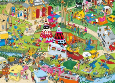 Immagine prodotto di Gibsons Puzzle Campsite Capers - 1000 Teile lustiges Campingmotiv