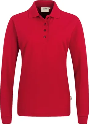 Produktbild von HAKRO Longsleeve Poloshirt Performance Damen #215 Gr. L rot