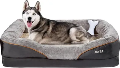 Produktbild von XXL Hundebett Grosse Hunde XXLarge Orthopädisches Hundebett Memory Foam Hundebett Hundesofa mit abnehmbarem waschbarem Bezug Quietschspielzeug