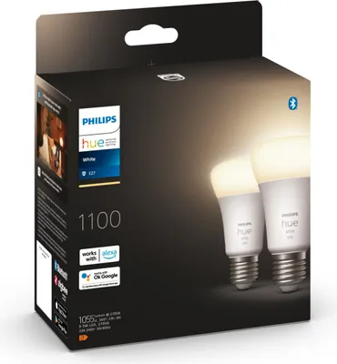 Obrázek produktu pro Philips Hue White 8719514289192A, Chytrá žárovka, Bluetooth/Zigbee, Bílá, LED, E27, A60