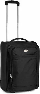Image de Sac de voyage à roulettes, 47 litres, 50 x 38 x 25 cm, noir, idéal pour les vacances