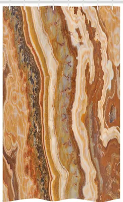 Produktbild von ABAKUHAUS Marmor Schmaler Duschvorhang, Aquarell Mineral Form, Badezimmer Deko Set aus Stoff mit Haken, 120 x 180 cm, Mehrfarbig