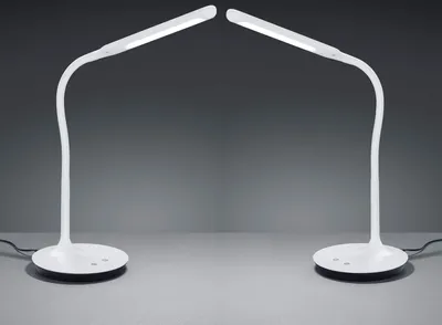Produktbild von 2 dimmbare LED Tischleuchte mit Flexgelenk in weiß matt Lichtfarbe einstellbar