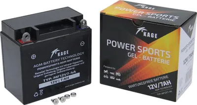 Image de Batterie gel Kage YB7-A, 12 V 7 Ah, pôle positif à gauche, DIN 50813