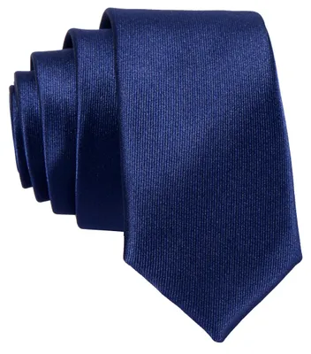 Produktbild von DonDon schmale dunkelblaue Krawatte 5 cm glänzend