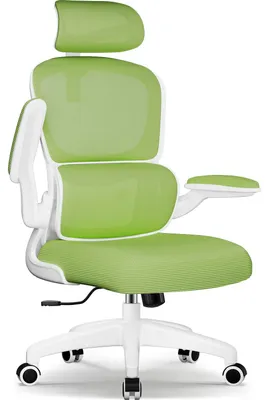 Produktbild von Ergonomischer Bürostuhl mit verstellbarer Kopfstütze, Armlehnen und Lendenwirbelstütze, bis 150 kg belastbar