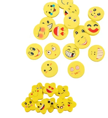 Produktbild von 144 Stück in Display Emoji Radiergummi Schule Büro Zeichnen Spaß