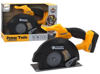 Image de Scie circulaire jouet Leantoys, outil, jaune, avec sons