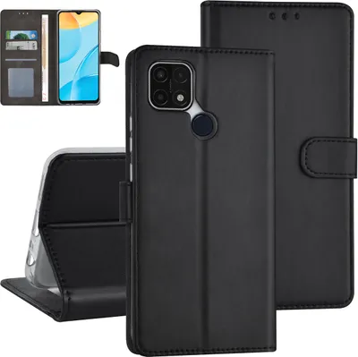 Immagine prodotto di Custodia a libro per Oppo A15 - Portacarte - Chiusura magnetica - Nero