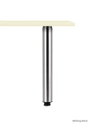 Produktbild von Trampolo 80 rund, Stützfuß, edelstahlfarbig, H 880–1060 mm