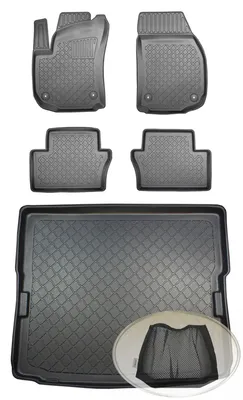 Produktbild von SET Kofferraumwanne Gummifußmatten für Opel Zafira B Van Kombi 5-türer 2005-2014 7Sitze (1. + 2. Sitzreihe) 7Sitze (3. Reihe unten)