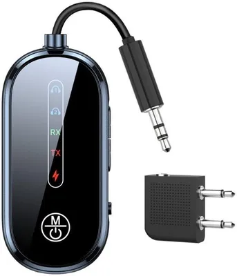 Zdjęcie produktu dla Bezprzewodowy adapter lotniczy 2 w 1, 5,4 cala, kompatybilny z adapterem Bluetooth 3,5 mm do samolotów
