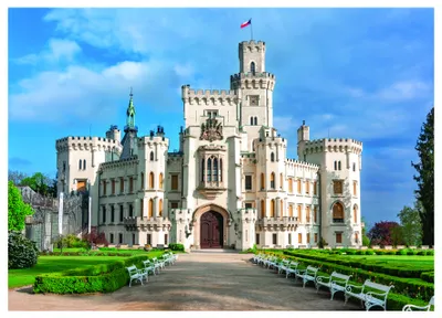 Produktbild von Dino Puzzle Hluboka Castle - 1000 Teile Bauwerk Puzzle