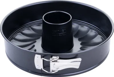 Image de Moule à charnière Zenker Perfect Black avec fond plat et tube  Ø 28 cm, tôle d'acier de haute qualité