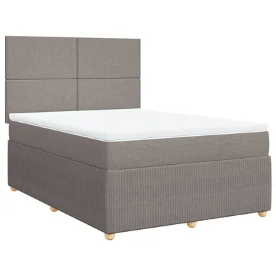 Produktbild von Boxspringbett mit Matratze Taupe 160x200 cm Stoff