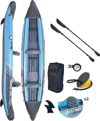 Produktbild von ZRAY Roatan Kajak 2 Personen Tourenkajak mit 2 Paddel 376 x 77cm