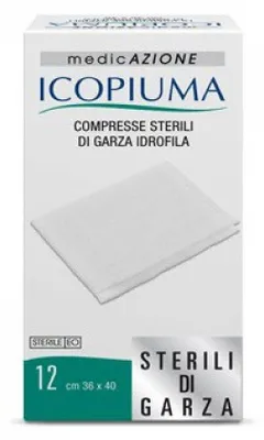 Immagine prodotto di Icopiuma Garza Compressa Idrofila 36X40Cm 12 Pezzi