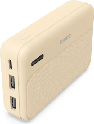 Zdjęcie produktu dla Power Bank „Pocket 10”, 10 000 mAh, wyjścia: 2 x USB-A, kolor piaskowy