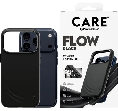 Obrázok produktu pre PanzerGlass CARE™ by ® Flow Case Black w. MagSafe iPhone 17 Pro, Ochranný obal, Apple, Apple - iPhone 17 Pro, Čierna